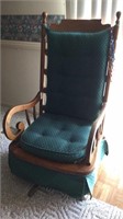 Wooden swivel rocking chair