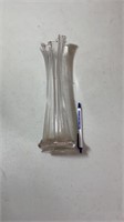 Tall Clear Swung Glass Vase