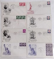 Lot Of 15 1954-1955  First Day Issue Covers