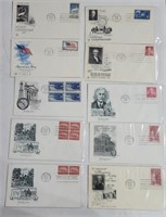 Lot of 10 First Day Covers 1955-1958