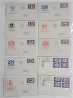 Lot of 10 FIrst Day Covers 1941-1944