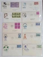 Lot of 10 FIrst Day Covers 1949-1957