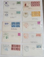 Lot of 10 FIrst Day Covers 1948-1949