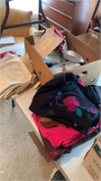 Box of Vintage Sweaters and Fabric