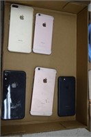 5 Apple iPhones (condition unknown)