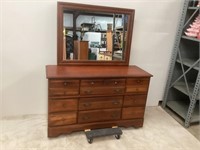 9 Drawer Dresser With Mirror 52X18X62