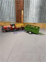NYLINT TOY WAGON, TIN WIND-UP TRUCK, MADE IN