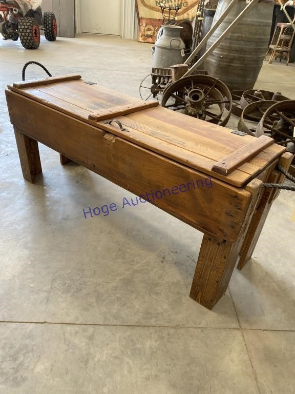 BENCH W/ SEAT STORAGE, 14 X 46 X 19" TALL