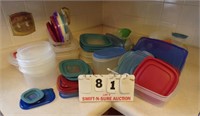 Assorted Plastic Storage Containers and Lids