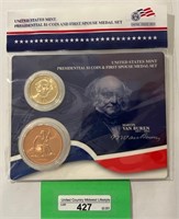 US Mint Pres $1 & Spouse Medal-Van Buren