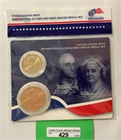 US Mint Pres $1 & Spouse Medal-Washington