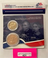 US Mint Pres $1 & Spouse Medal-Taylor