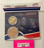US Mint Pres $1 & Spouse Medal-Taylor