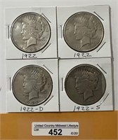 4-1922 Peace Dollars