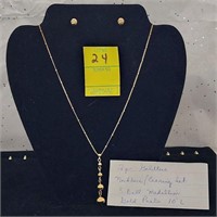 Goldtone Necklace & Earrings