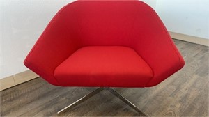 Nice Red Contemporary Bernardt Lounge Chair