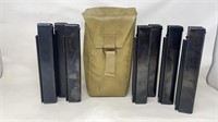 WW2 tompson 30rd clips and pouch