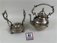Silver Britannia Electro Plate Teapot w/ Burner
