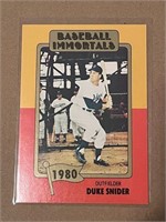 Duke Snider Baseball Immortals Card