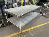 Mobile Plate Topped Work Bench with Understorage
