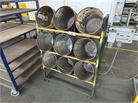 Mobile 3 Tiered Parts Storage Stand