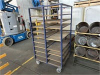 Twin Bay Multi Tiered Mobile Storage Trolley
