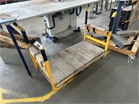 Timber Topped Mobile Platform Trolley