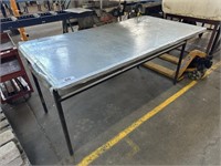 Plate Topped Assembly Bench Approx 2m x 1m