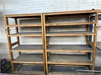 3 Bays Timber Multi Tiered Stock Shelving