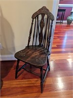 Vintage Antique Chair with Paintings