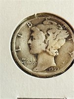 1939 90% Silver Mercury Dime
