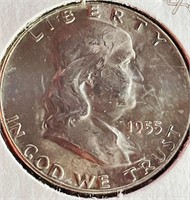 1955 Bugs Bunny Error Franklin Half Dollar