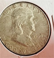 1950 UNC Franklin Half Dollar