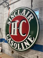 Sinclair Gasoline ,porcelain double sided vintage