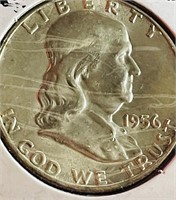 UNC 1956 FBL Franklin Half Dollar