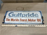Gulfpride Motor Oil Sign