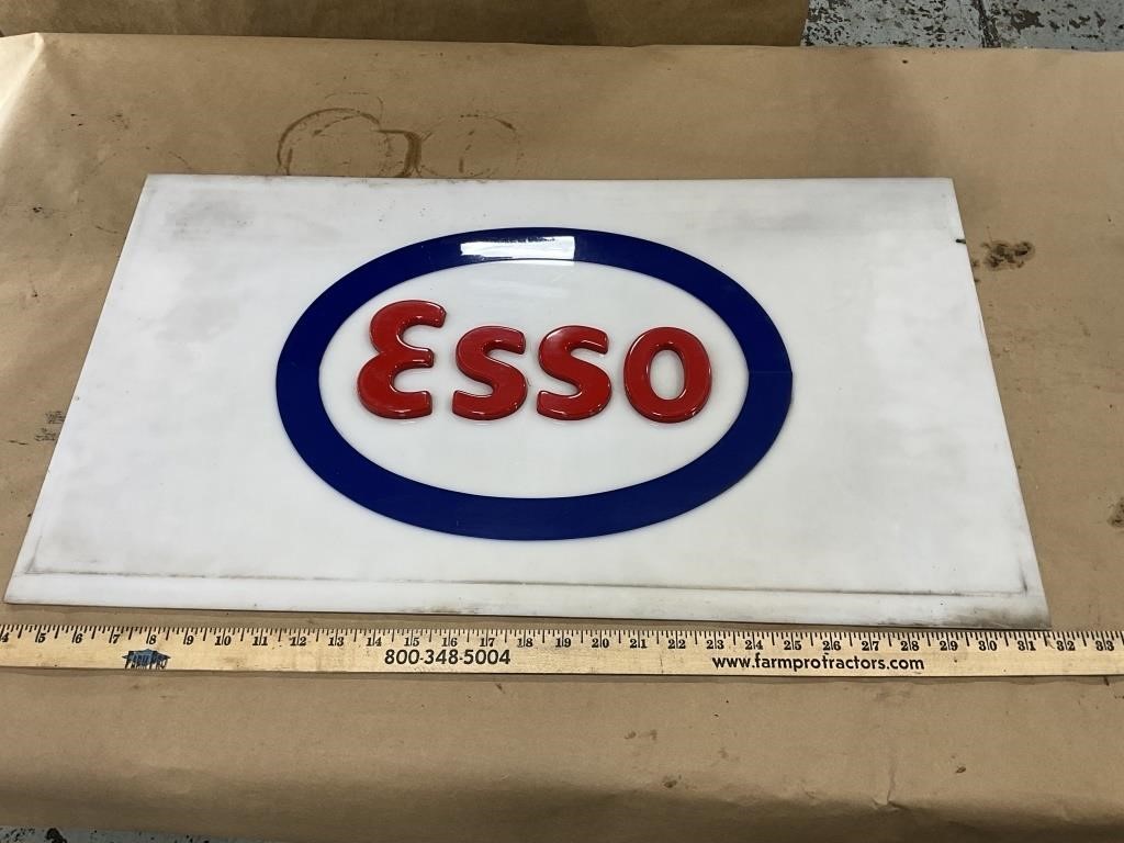 Esso sign, plastic single sided raised letters