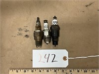(3) Vintage Spark Plugs - Kopperman, Ojus, Duro