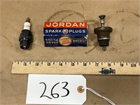 (2) Vintage Spark Plugs, 1 Jordan w/ box, 1