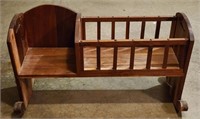 Wooden Baby Cradle & Seat 25" L x 20" H