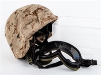 USMC LWH Combat Helmet With Cover & Liner