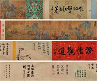 A Chinese Hand Scroll Painting By Shen Zhou
