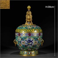 A Chinese Cloisonne Enanel Bottle Vase