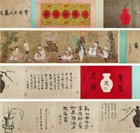A Chinese Hand Scroll Painting By Sun Wei