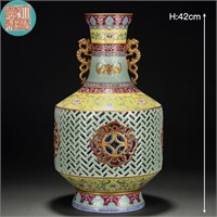A Chinese Falangcai Glaze Medalion M Vase