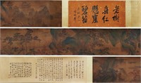 A Chinese Hand Scroll Painting By Wen Jia