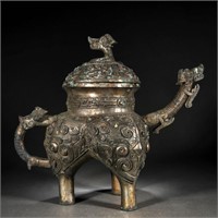 A Chinese Archaistic Bronze Wine Vessel