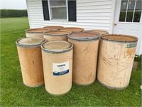 9 pcs- cardboard barrels