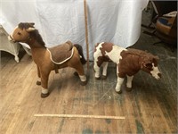 2 STUFFED HORSES