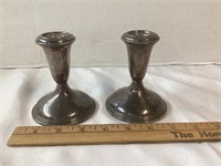 WEIGHTED STERLING SILVER CANDLE HOLDERS